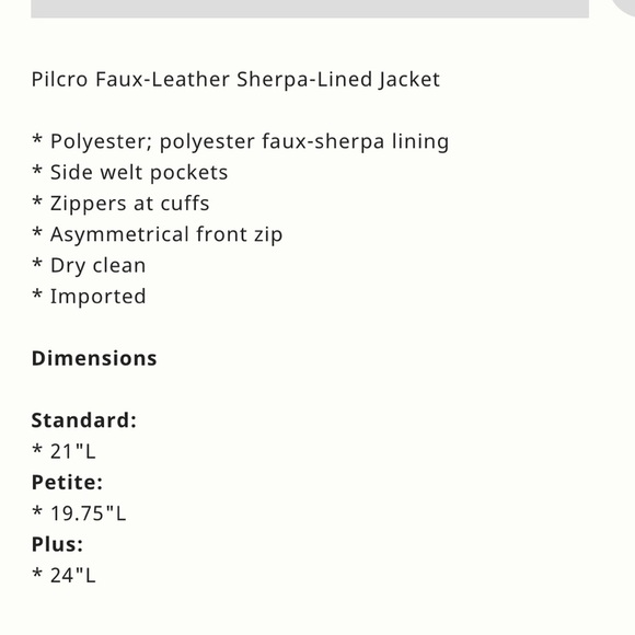 Anthropologie NWT Pilcro Faux-Leather Sherpa-Lined Jacket size M. - Picture 12 of 16